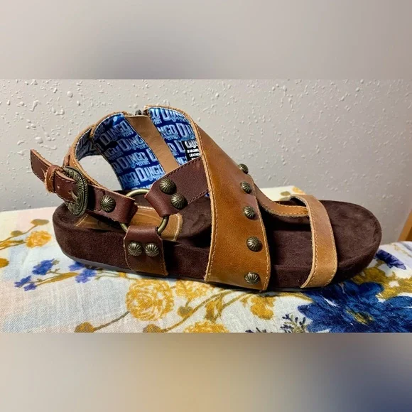 Dingo Sage Brush Leather Sandals Size 8 - Picture 3 of 12